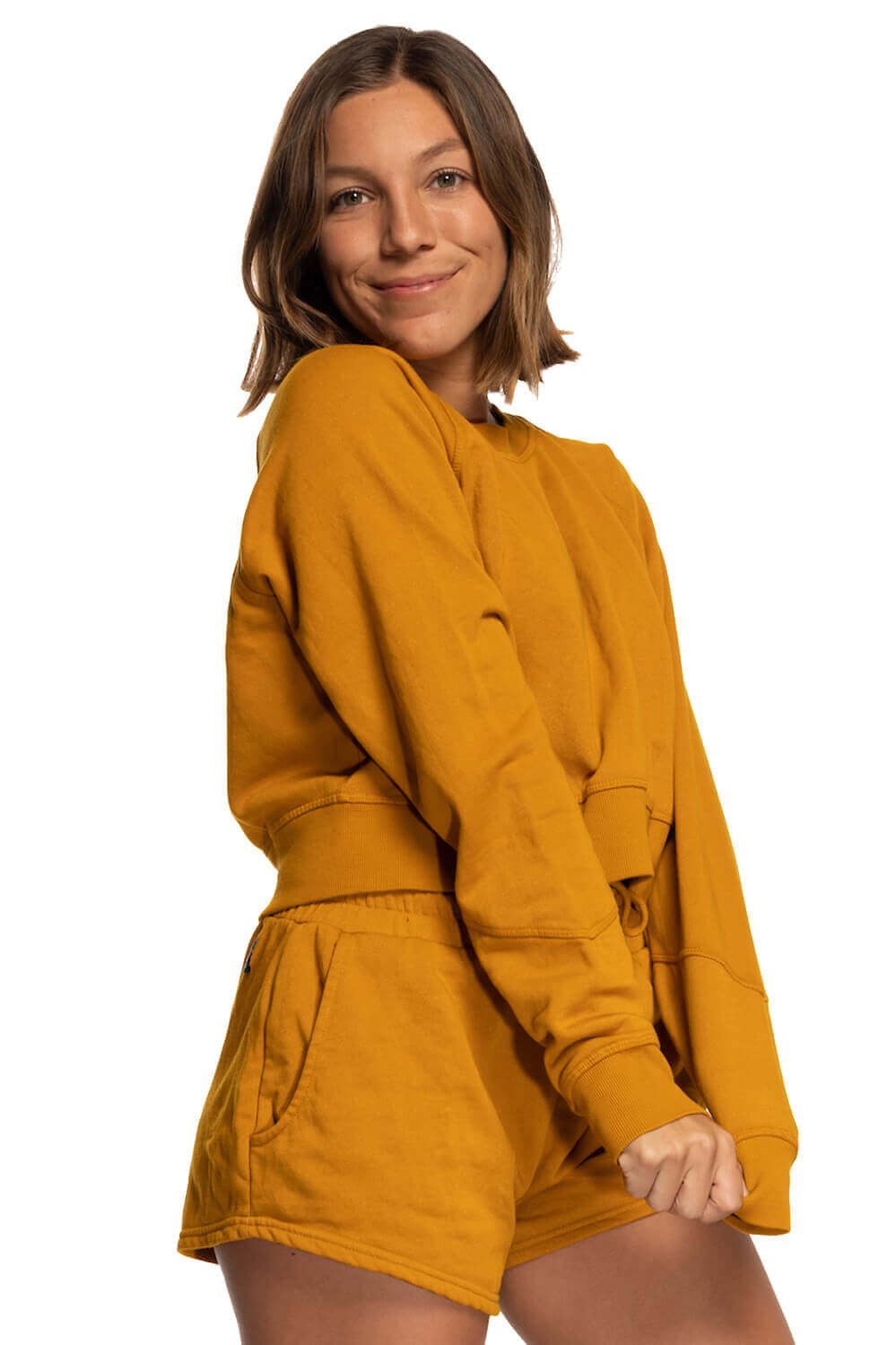 Brynn Cropped Fleece Crewneck