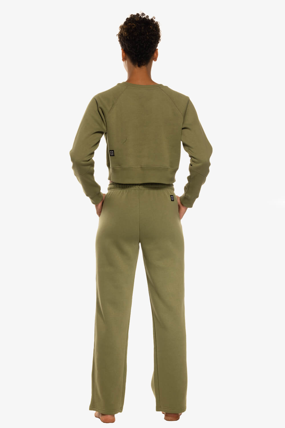 Cora Fleece Straight Leg Sweatpants - Moss