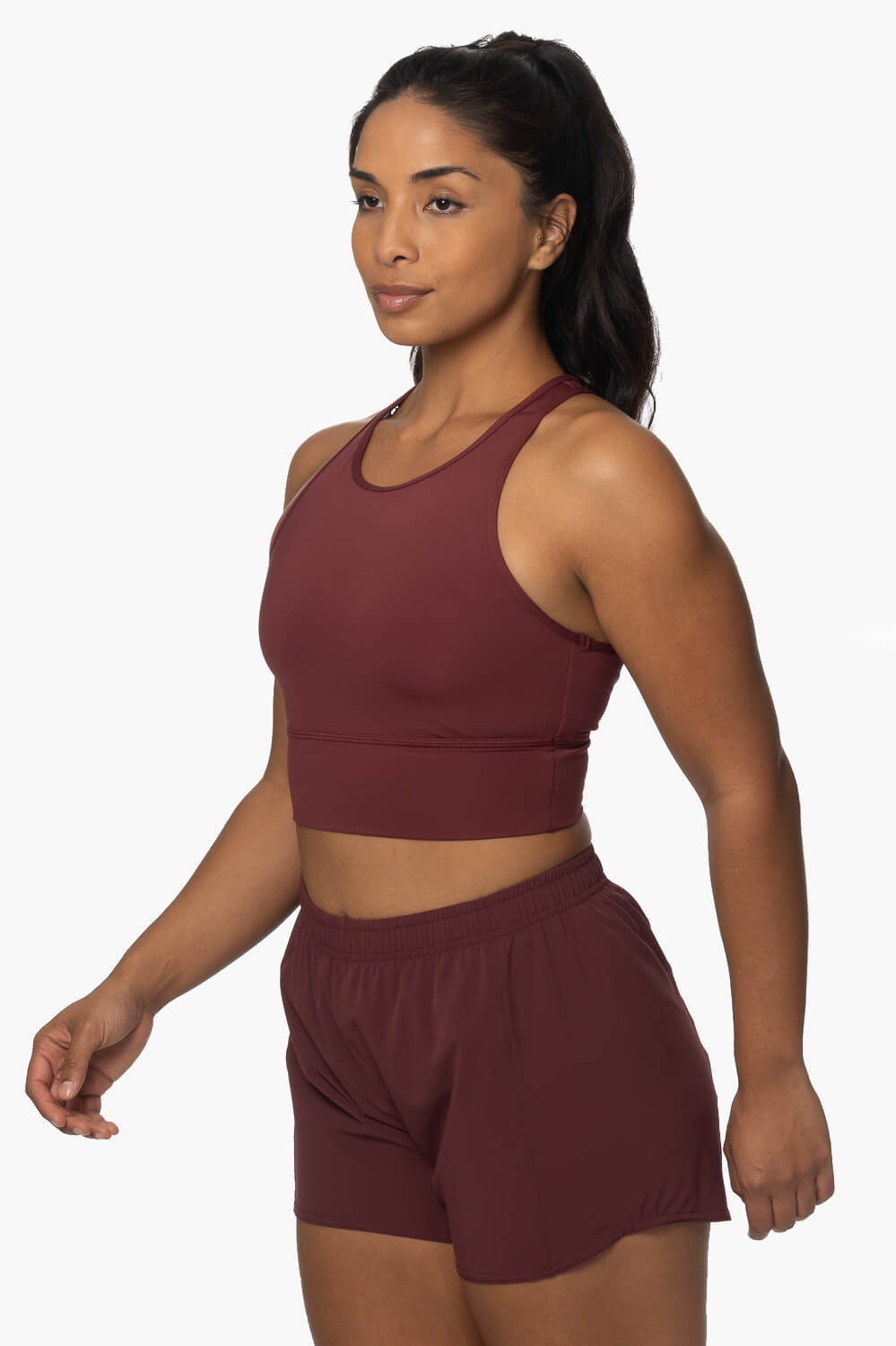 Janie High Waisted Run Short - Port