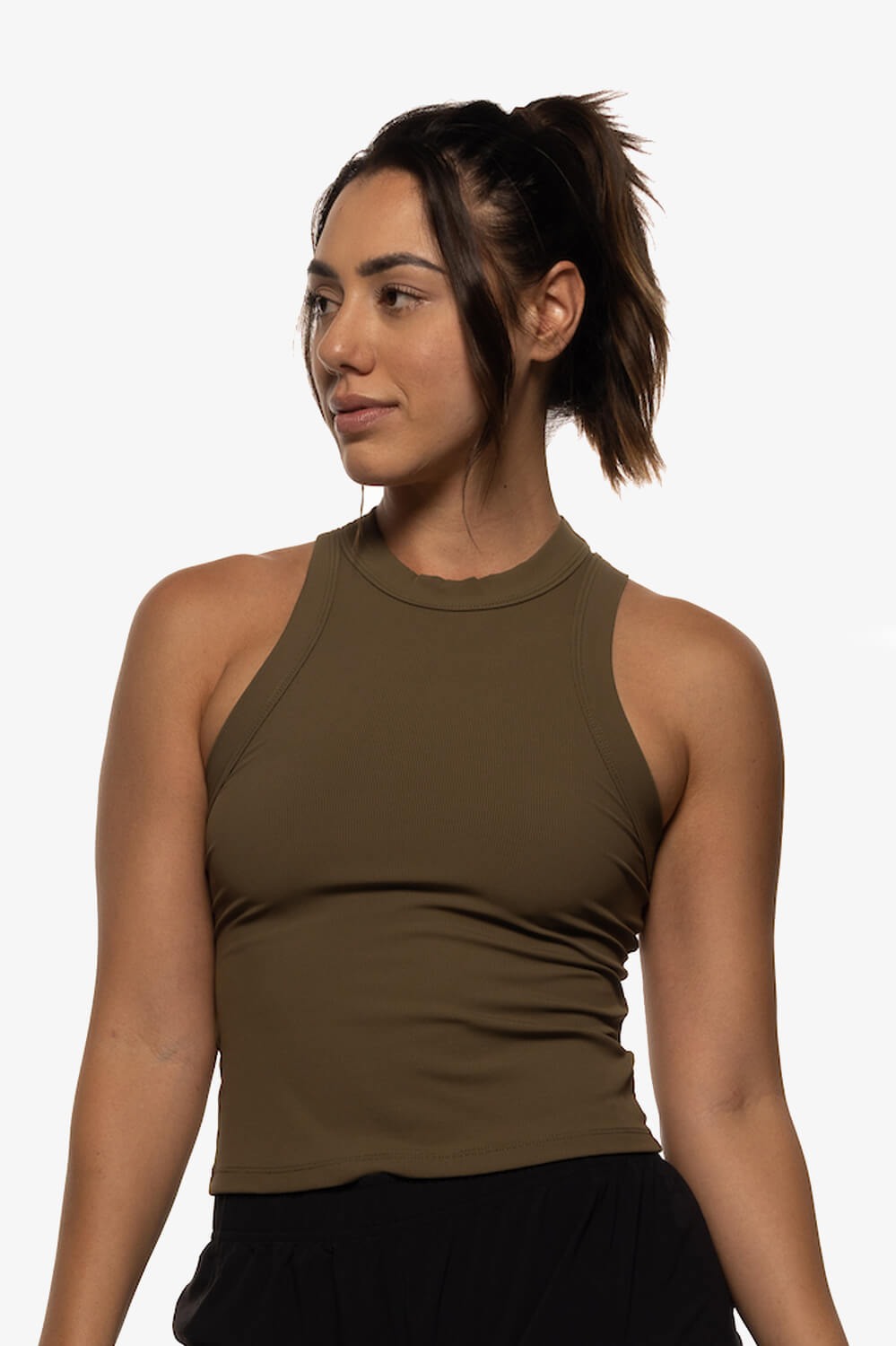 Dalia Basic Top - Khaki