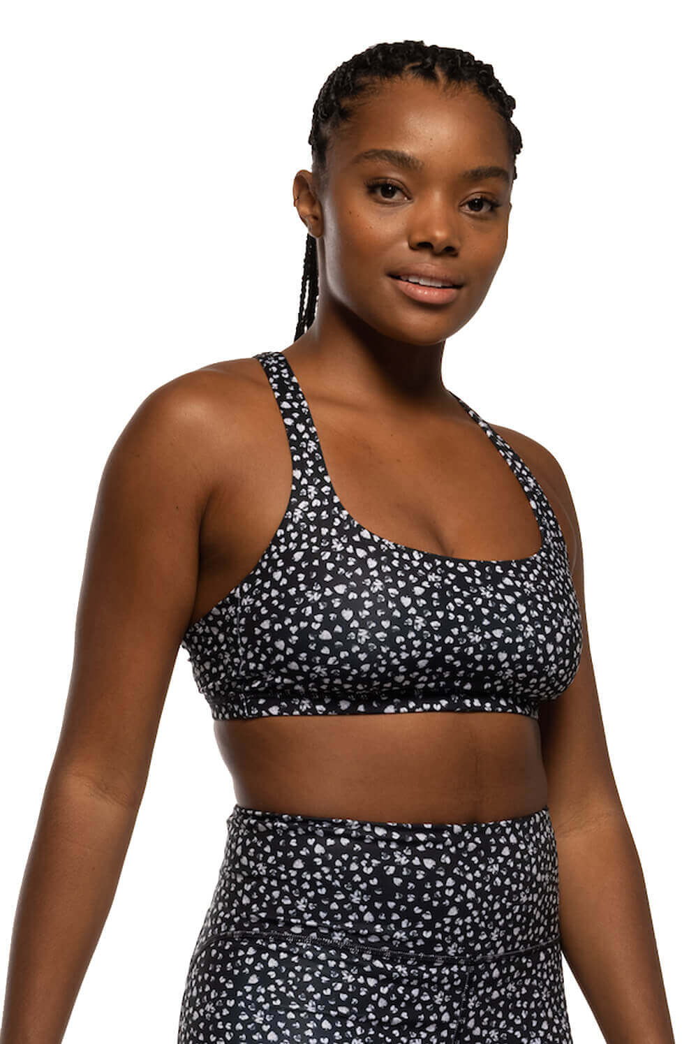 Aleia Skinny Strap Sports Bra - I Heart U