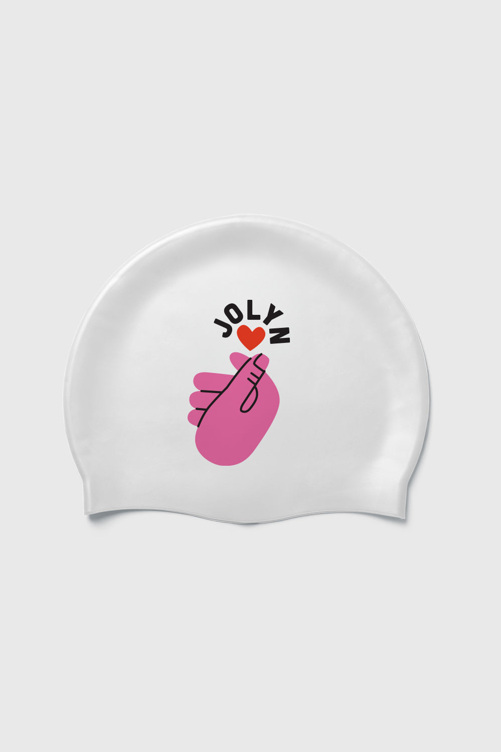 Silicone Swim Cap - Hand Heart