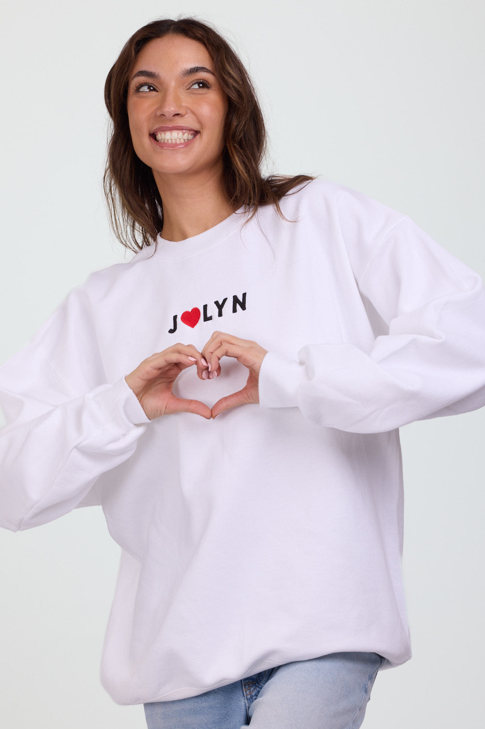 Roxanne Oversized Fleece Crewneck - JOLYN Heart
