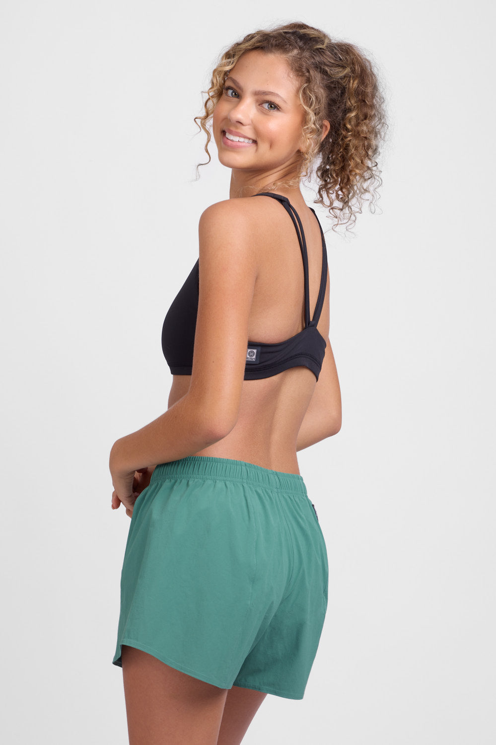 Janie 2.0 High Waisted Run Short - Fern