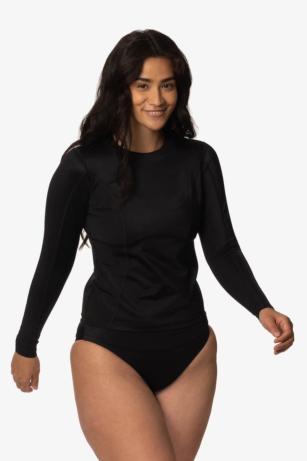 Hera Long Sleeved Rashie - Black