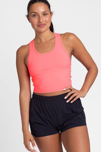  Rochelle Basic Crop Top - Melon