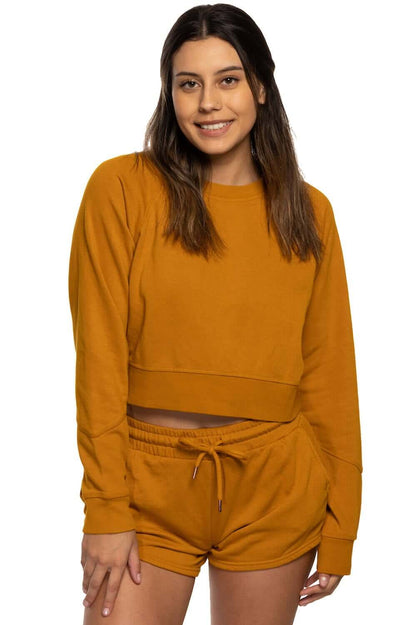  Brynn Cropped Fleece Crewneck