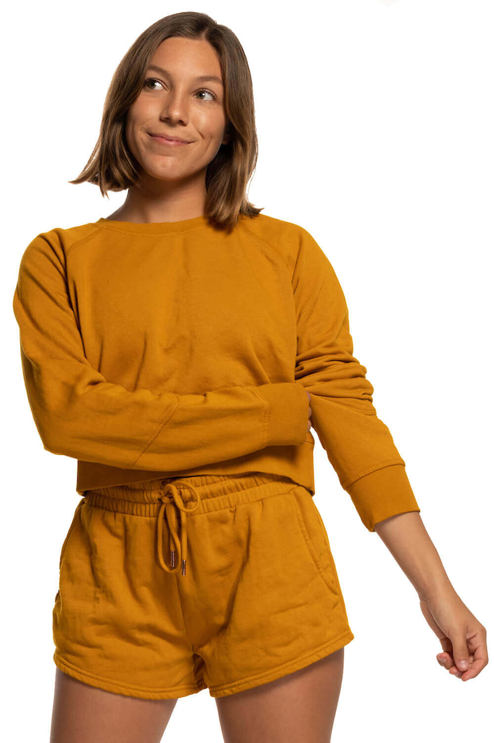  Brynn Cropped Fleece Crewneck