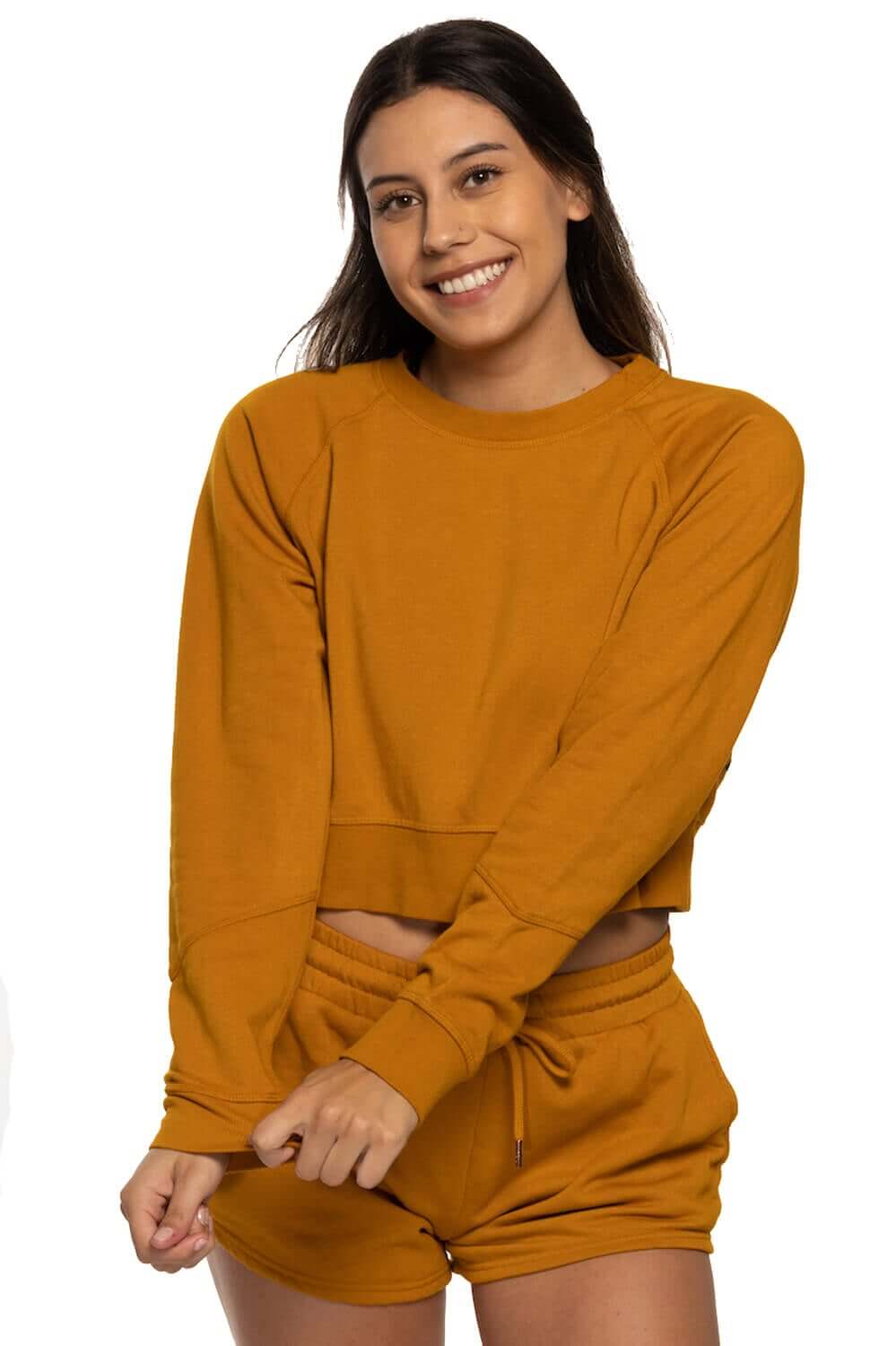  Brynn Cropped Fleece Crewneck