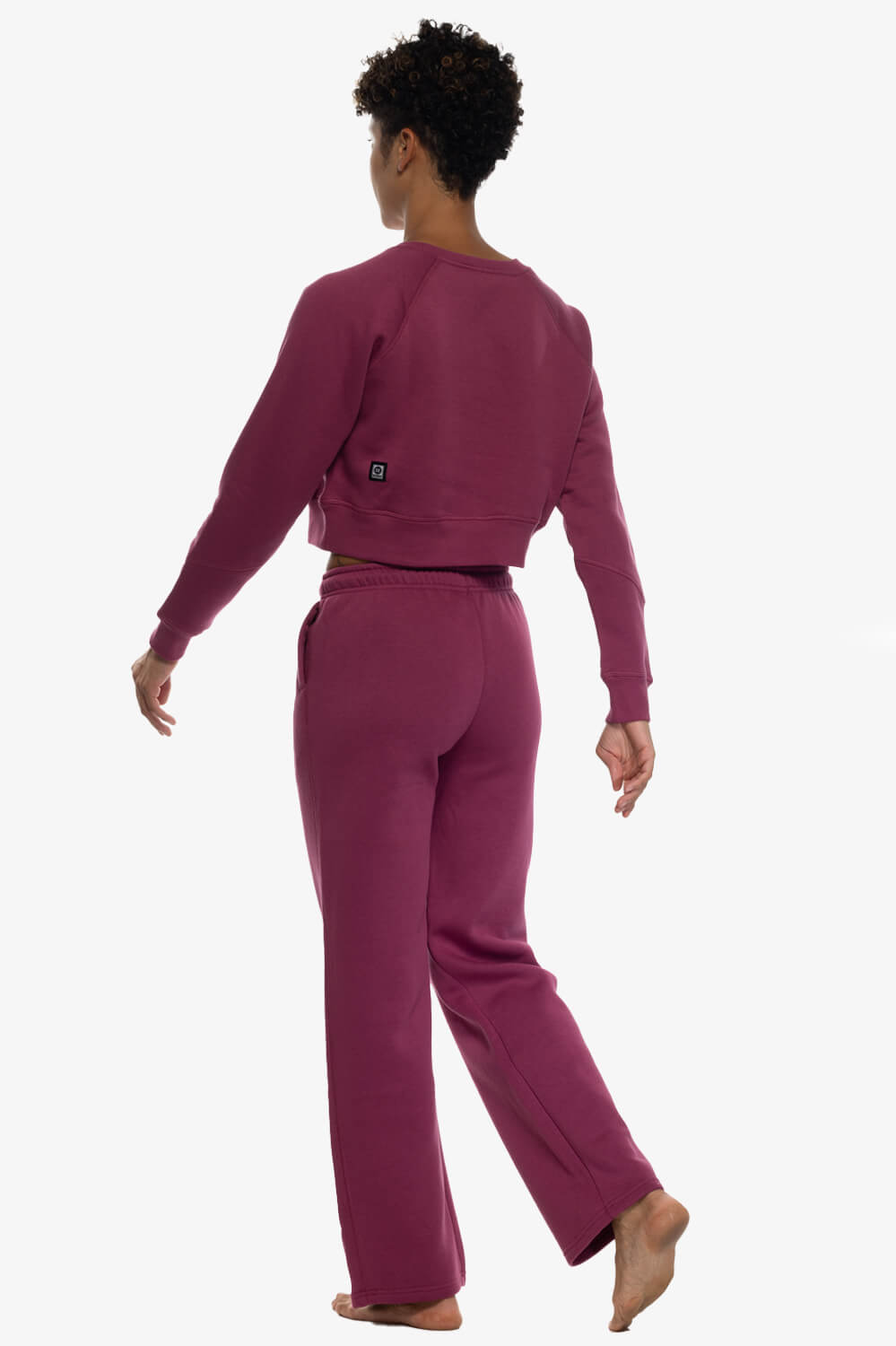  Cora Fleece Straight Leg Sweatpants - Plum