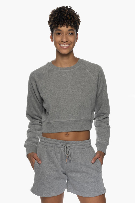  Dezi Fleece Long Short - Heather Grey