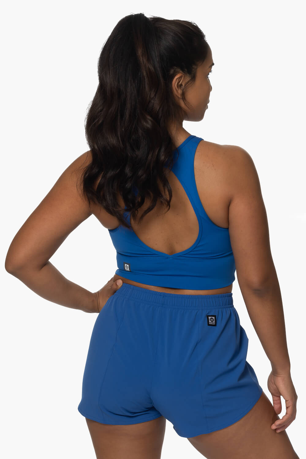  Janie High Waisted Run Short - Olympia Blue