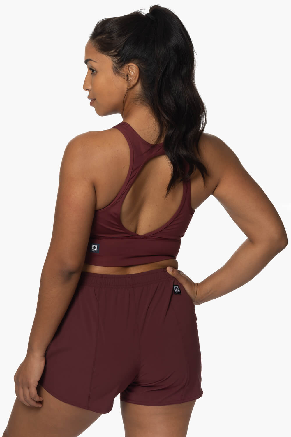  Janie High Waisted Run Short - Port