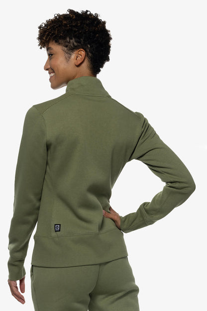  Audrey Zip Up Fleece Jacket - Moss