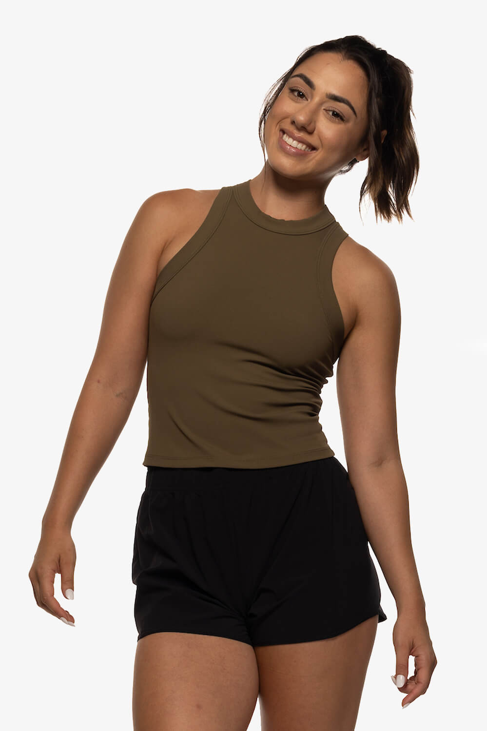  Dalia Basic Top - Khaki
