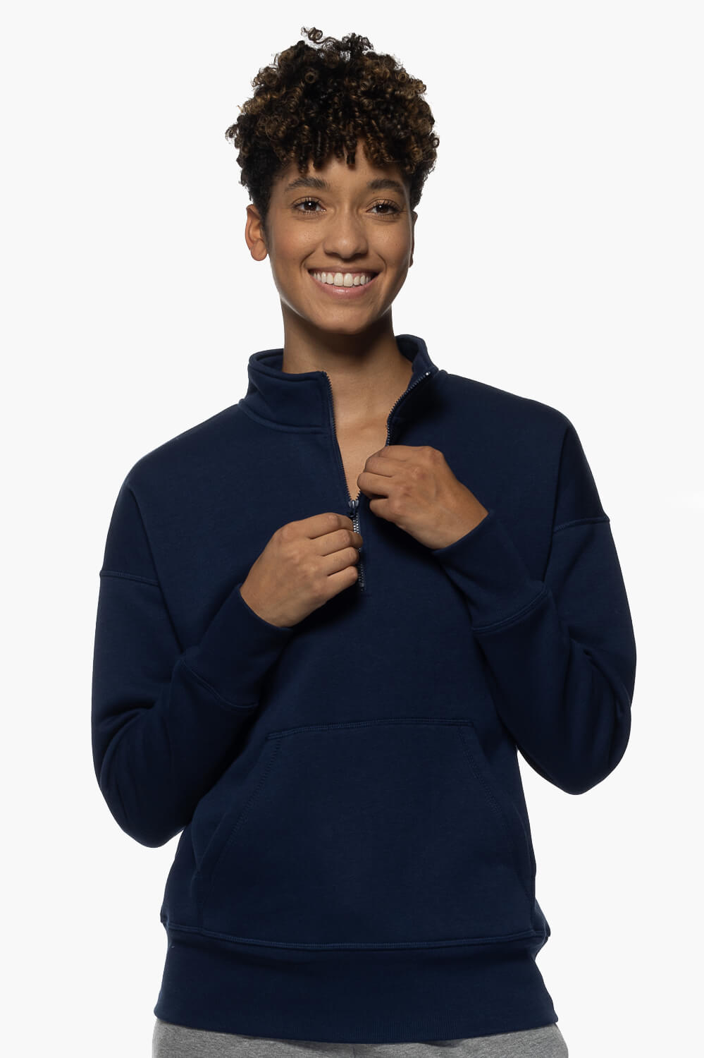  Eliza 1/4 Zip Fleece Pullover Sweatshirt - Shadow
