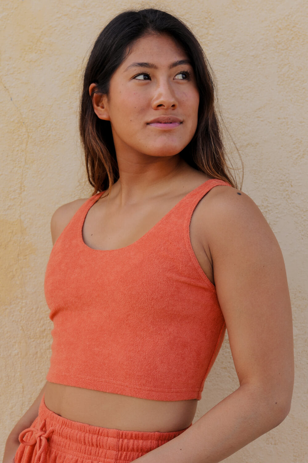  Ivy Cropped Terry Cloth Tank