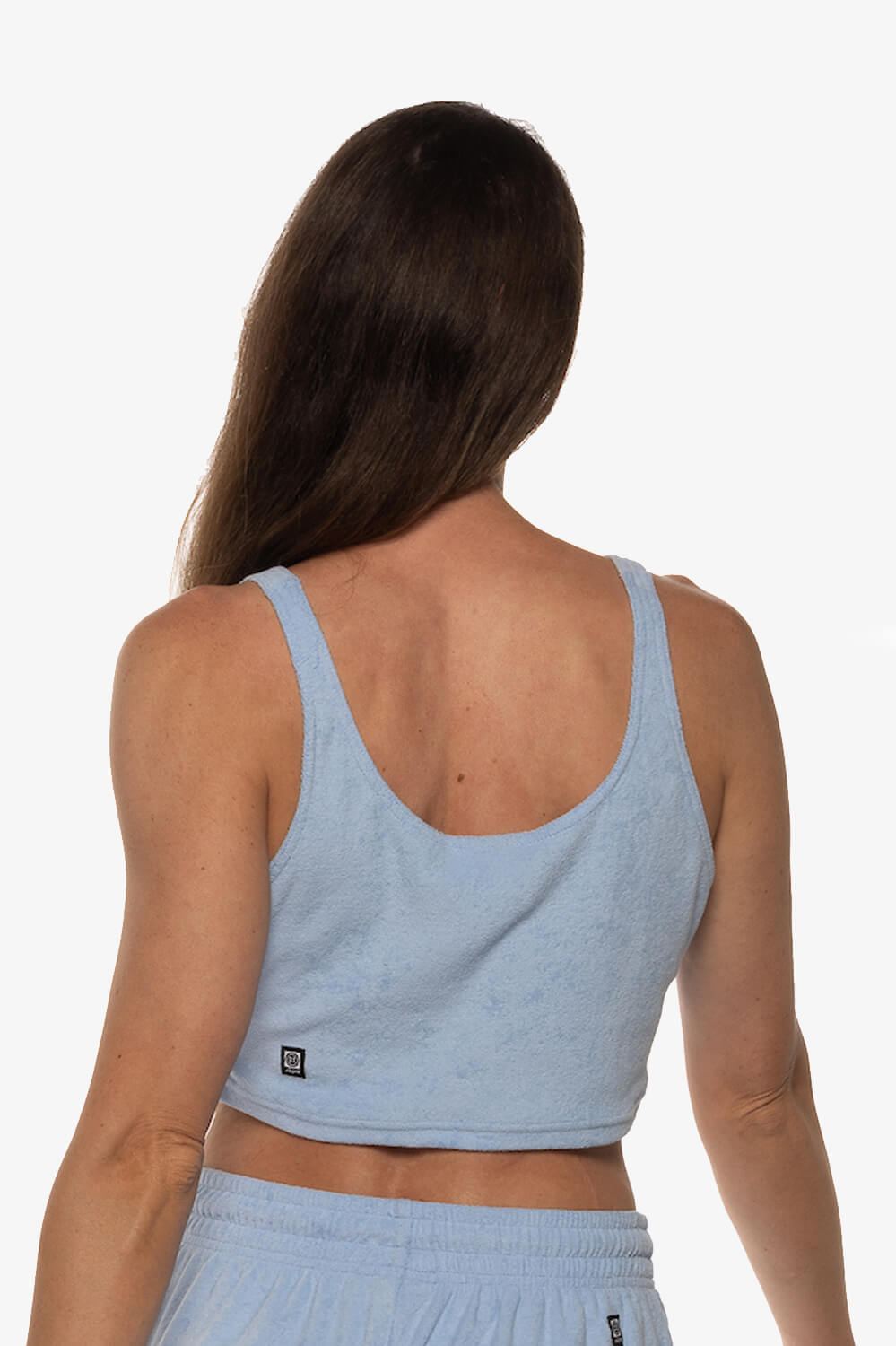  Ivy Cropped Terry Cloth Tank - Sky