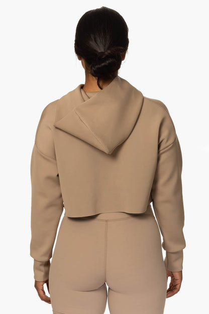  Cardiff Cropped Hoodie - Mocha