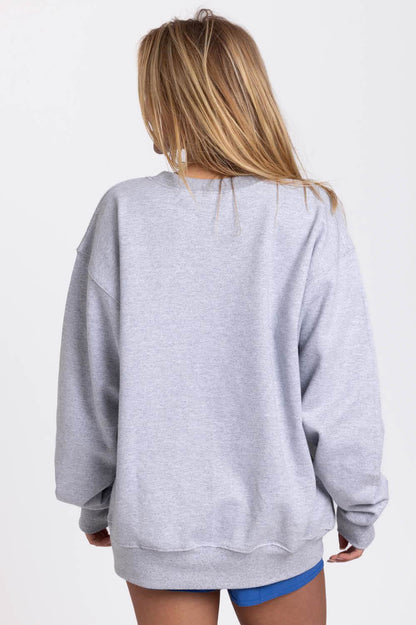  Roxanne Oversized Fleece Crewneck - Grey