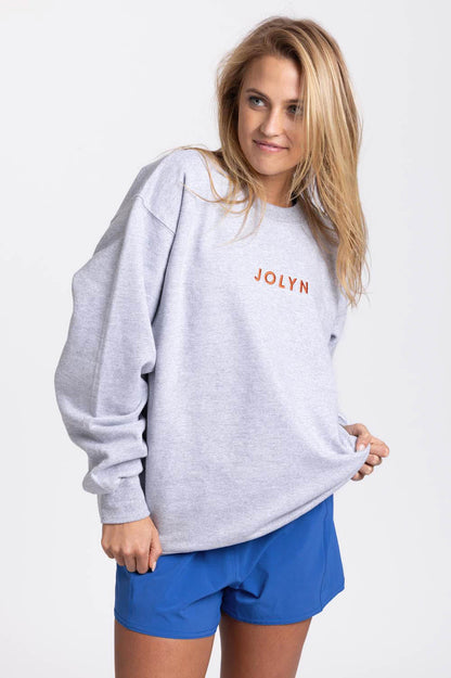  Roxanne Oversized Fleece Crewneck - Grey