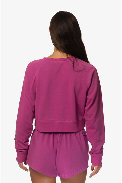  Brynn Cropped French Terry Crewneck - Leucadia