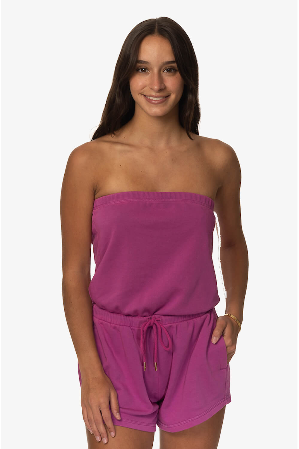  Payton French Terry Romper - Leucadia