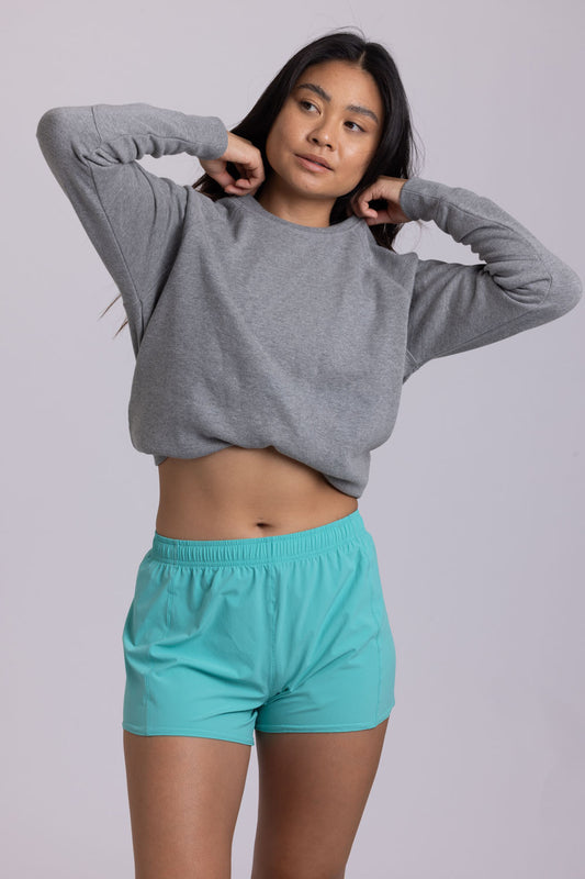  Janie 2.0 High Waisted Run Short - Turquoise