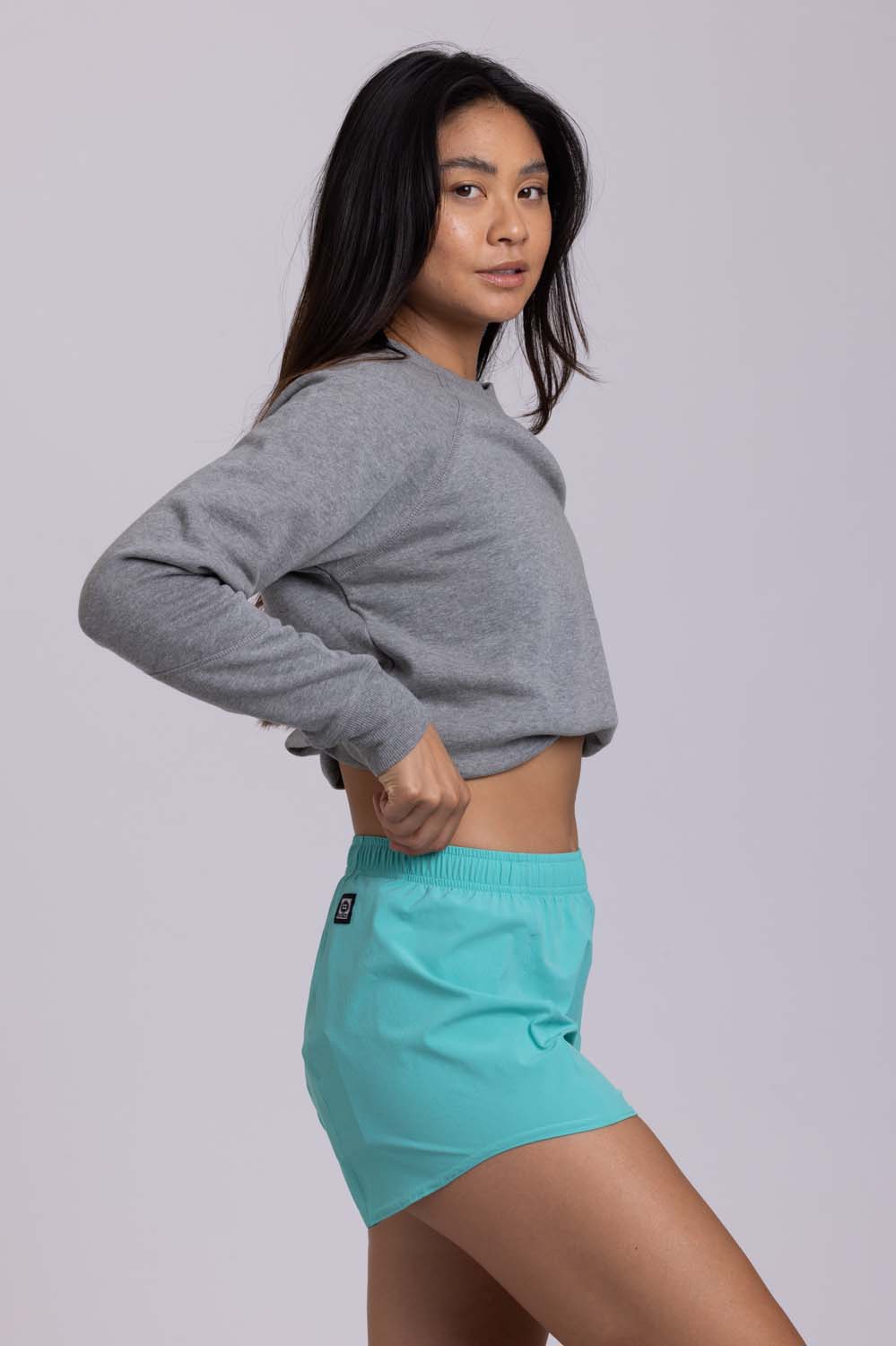  Janie 2.0 High Waisted Run Short - Turquoise