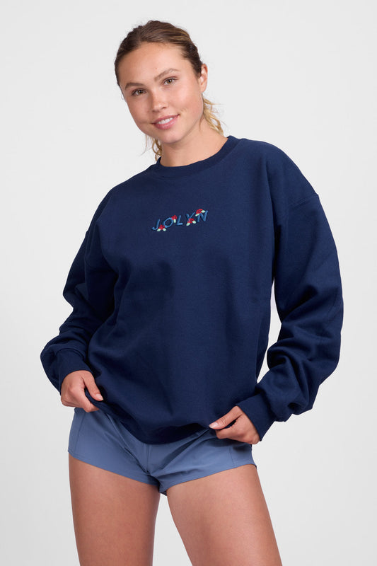  Roxanne Oversized Fleece Crewneck - Rosie