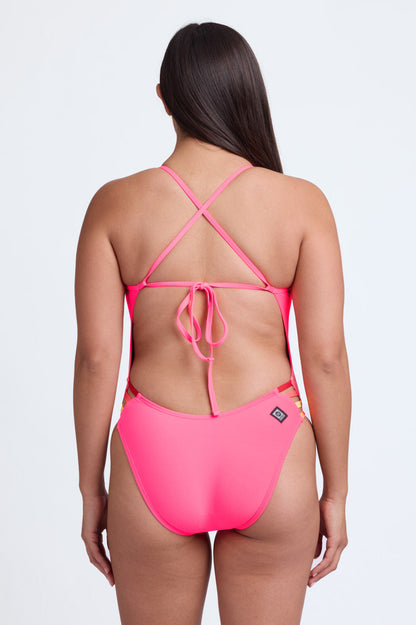  Gavin One Piece Swimsuit - Hot Pink Contrast
