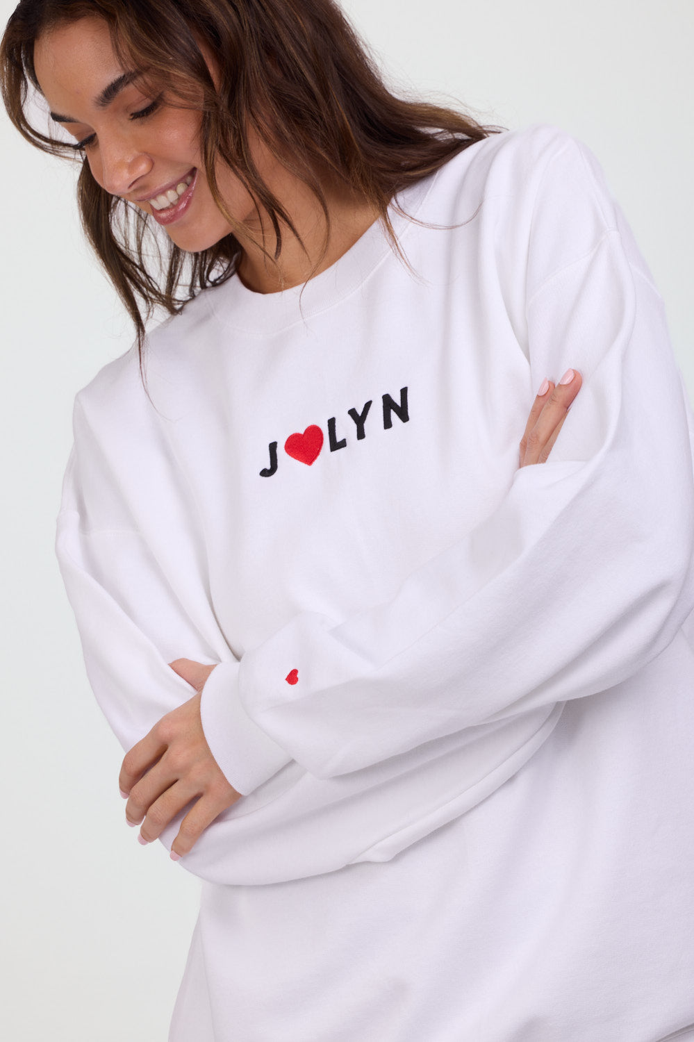  Roxanne Oversized Fleece Crewneck - JOLYN Heart