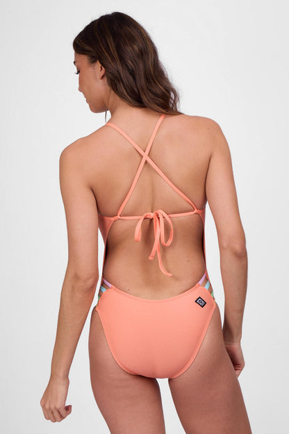 Gavin One Piece Swimsuit - Tangelo Contrast