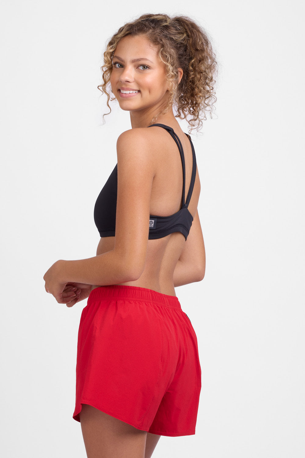  Janie 2.0 High Waisted Run Short - Red