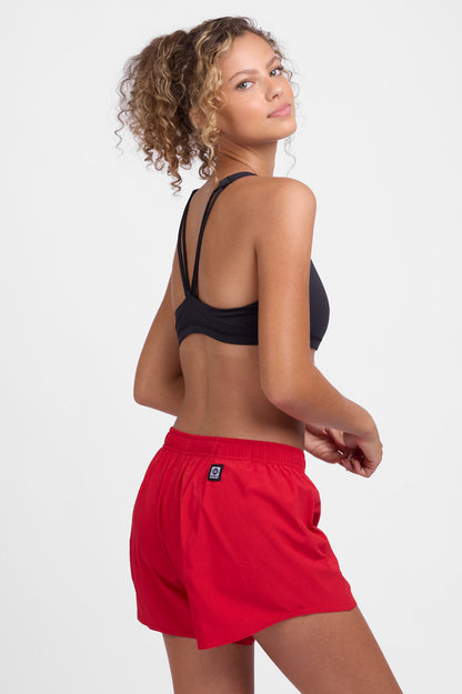  Janie 2.0 High Waisted Run Short - Red