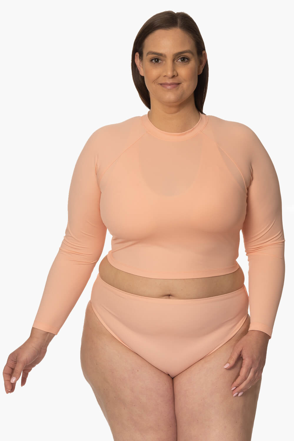  Moana Long Sleeved Crop Rashie - Coronado