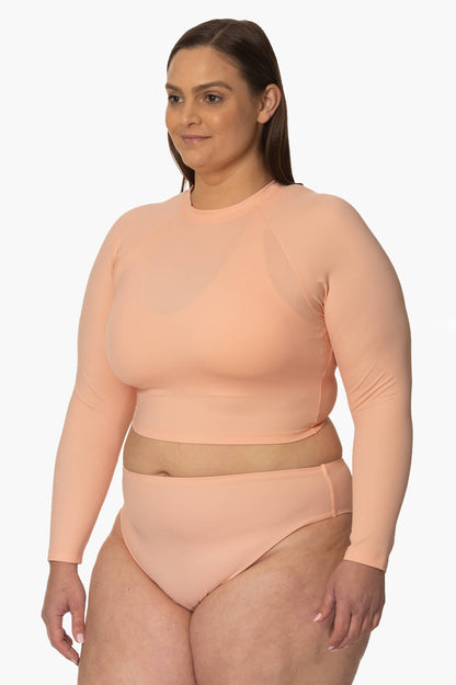  Moana Long Sleeved Crop Rashie - Coronado