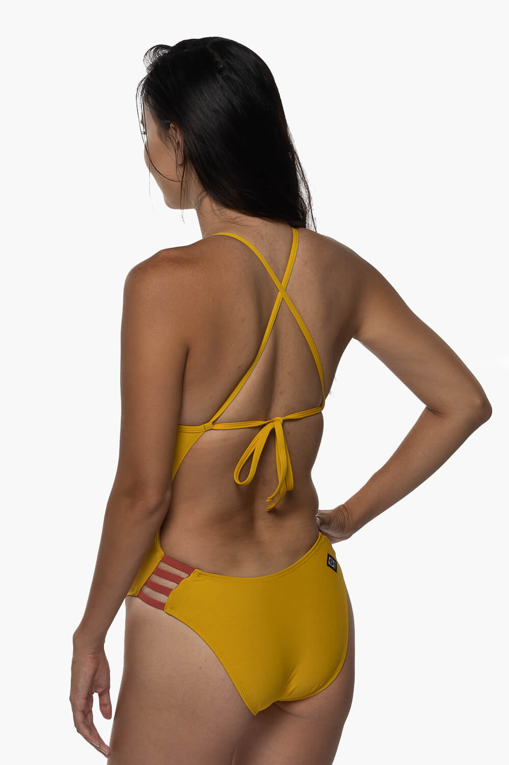 Gavin Swim Onesie - Mustard Contrast