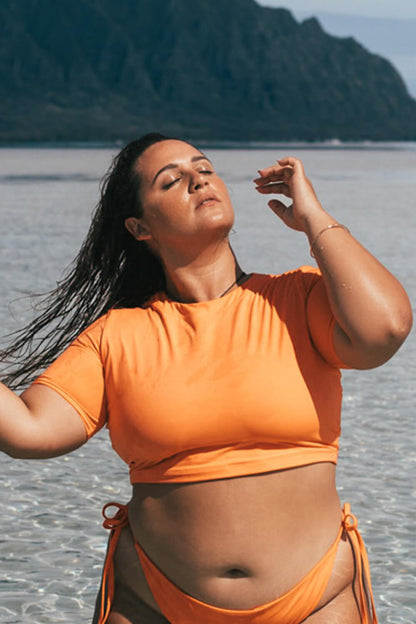  Aurora Short Sleeved Crop Rashie - Volcano