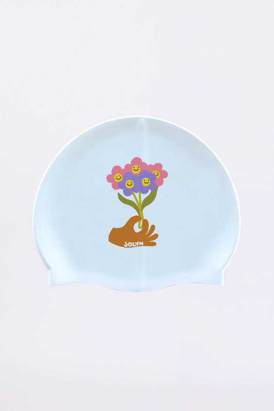  Silicone Swim Cap - Bouquet