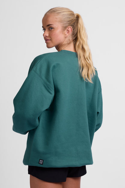  Roxanne Oversized Fleece Crewneck - Cactus