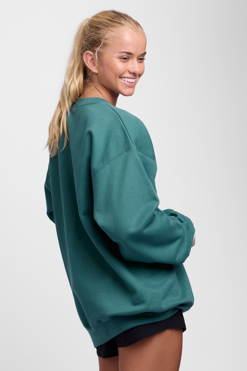  Roxanne Oversized Fleece Crewneck - Cactus
