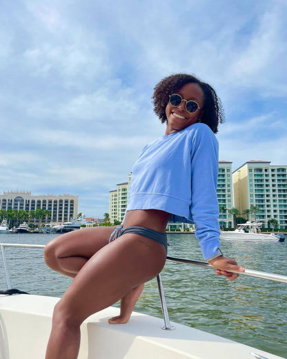 Brynn Cropped Fleece Crewneck